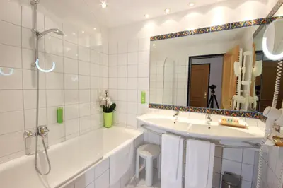 Ein Badezimmer in der Unterkunft Sporthotel Snowwhite