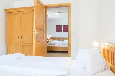 Ein Bett oder Betten in einem Zimmer der Unterkunft Ferienalm Schitter