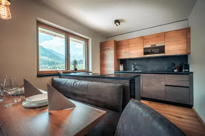 Küche/Küchenzeile in der Unterkunft Sun Side by Schladming-Appartements