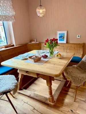 Ein Sitzbereich in der Unterkunft Cosy apartment Bad Ischl in quiet residential area - newly renovated