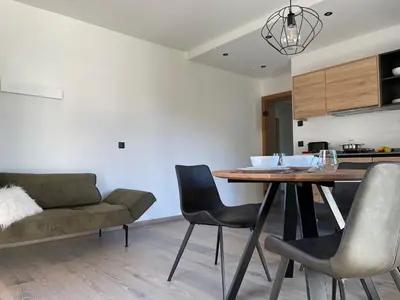 Küche/Küchenzeile in der Unterkunft HAUSZEIT APPARTEMENTS