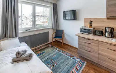 Ein Bett oder Betten in einem Zimmer der Unterkunft Attraktive Ferienwohnung Wagr