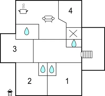 Grundriss der Unterkunft Ferienwohnung Mit Infarotkabi