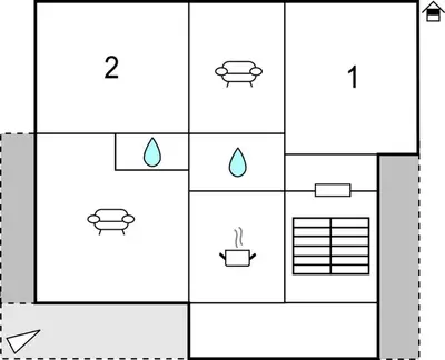 Grundriss der Unterkunft Gemuetliche Ferienwohnung