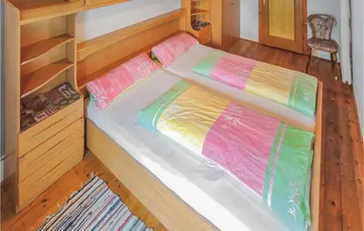 Ein Bett oder Betten in einem Zimmer der Unterkunft Ferienhaus Mit Ausblick
