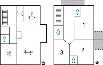 Grundriss der Unterkunft Ferienhaus Mit Sauna