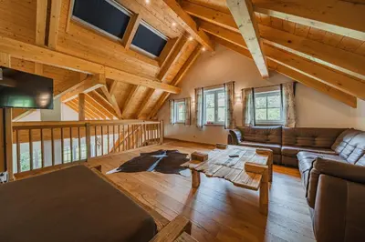 Ein Sitzbereich in der Unterkunft Oberweiglhof Penthouse