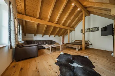Ein Sitzbereich in der Unterkunft Oberweiglhof Penthouse