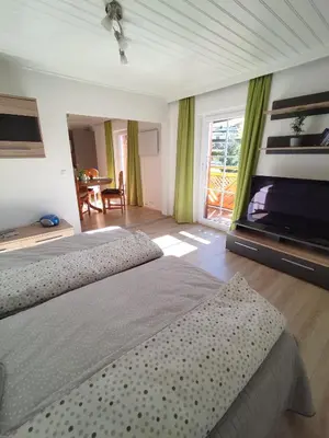 Ein Bett oder Betten in einem Zimmer der Unterkunft Apartment Bergfeeling