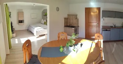 Küche/Küchenzeile in der Unterkunft Apartment Bergfeeling