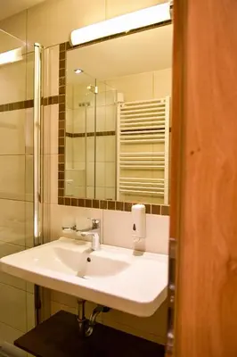 Ein Badezimmer in der Unterkunft Salzburger Dolomitenhof