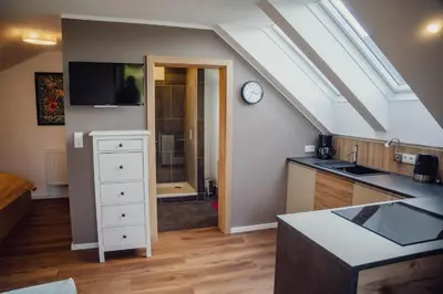 Küche/Küchenzeile in der Unterkunft Aberle Apartments