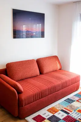 Ein Sitzbereich in der Unterkunft Haus Kindler