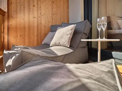 Ein Sitzbereich in der Unterkunft Panorama Lodge Auszeit 205