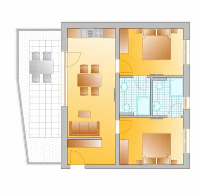 Grundriss der Unterkunft Appartement Hammerrain