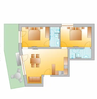 Grundriss der Unterkunft Appartement Hammerrain