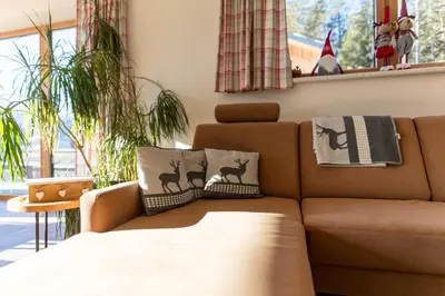 Ein Sitzbereich in der Unterkunft Haus Clarysse