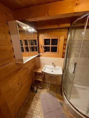 Ein Badezimmer in der Unterkunft Ferienhütte Bosic