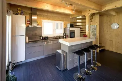 Küche/Küchenzeile in der Unterkunft Wellness Chalet Bell a Mur