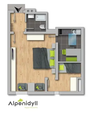 Grundriss der Unterkunft City Life 4 by Alpenidyll Apartments