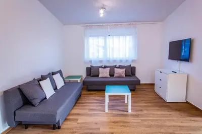 Ein Sitzbereich in der Unterkunft City Dream 1 by Alpenidyll Apartments