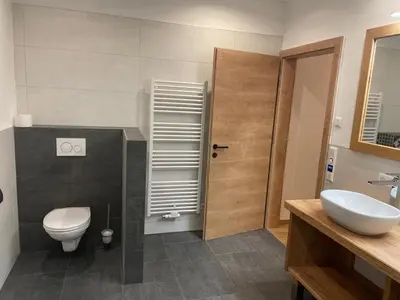 Ein Badezimmer in der Unterkunft BergLeben