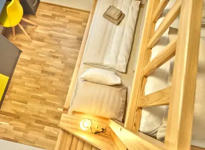 Ein Bett oder Betten in einem Zimmer der Unterkunft Sunlodge Oeblarn Top B1 Schladming-Dachstein