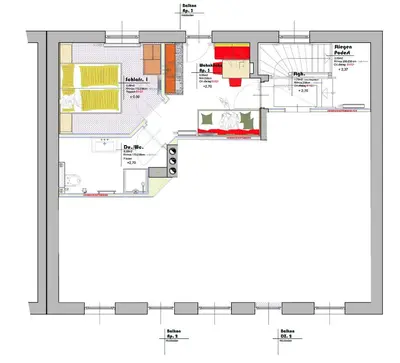 Grundriss der Unterkunft Appartement Haus Burgblick