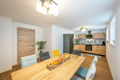 Küche/Küchenzeile in der Unterkunft Ferienwohnung Weiß