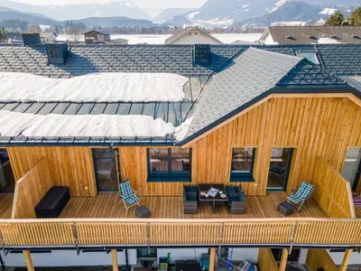 Ein allgemeiner Bergblick oder ein Berglick von der Ferienwohnung aus