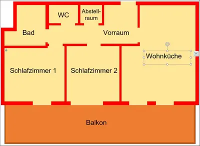 Grundriss der Unterkunft Ferienwohnung Kerstin