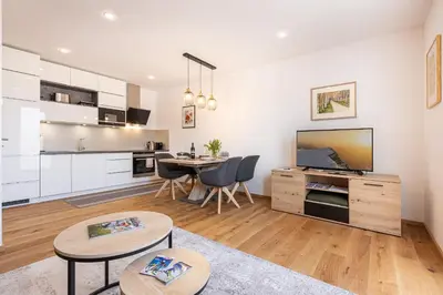 Küche/Küchenzeile in der Unterkunft Ferienwohnung Kerstin