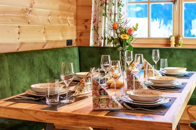 Getränke in der Unterkunft Köck-Chalet