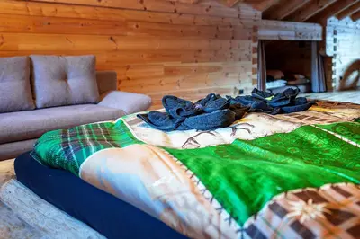 Ein Bett oder Betten in einem Zimmer der Unterkunft Köck-Chalet
