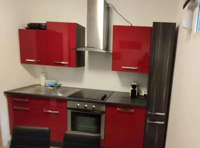 Küche/Küchenzeile in der Unterkunft Panorama Apartmenthaus