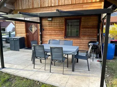 Ein Patio oder anderer Außenbereich in der Unterkunft Chalet Falkenstein