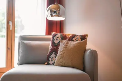 Ein Sitzbereich in der Unterkunft casa wii