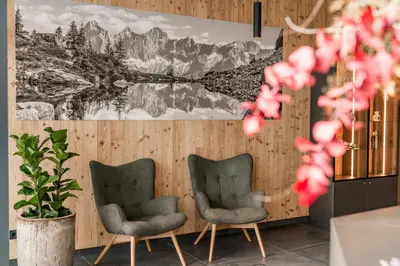 Ein Sitzbereich in der Unterkunft Apartmentresort MyLodge