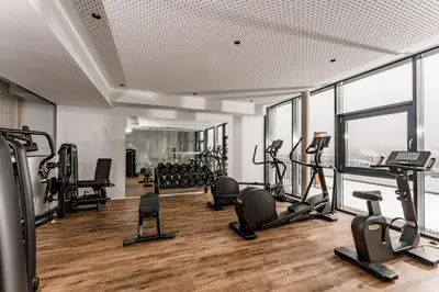 Das Fitnesscenter und/oder die Fitnesseinrichtungen in der Unterkunft Apartmentresort MyLodge