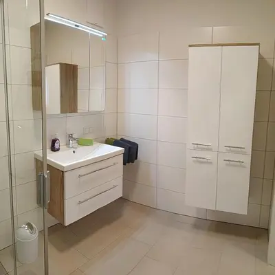 Ein Badezimmer in der Unterkunft Albarosa Appartemant