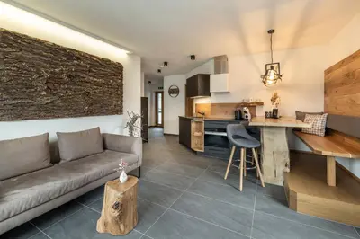 Küche/Küchenzeile in der Unterkunft Holzlodge Chalets Nähe Obertauern