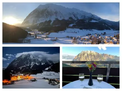 Ein allgemeiner Bergblick oder ein Berglick von der Ferienwohnung aus