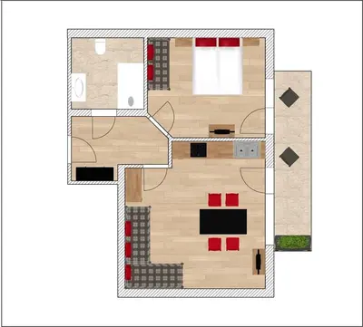 Grundriss der Unterkunft Mary's Apartment am Kreischberg