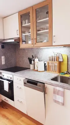 Küche/Küchenzeile in der Unterkunft Apartment Katharina