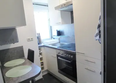 Küche/Küchenzeile in der Unterkunft Ferienwohnung Sailer