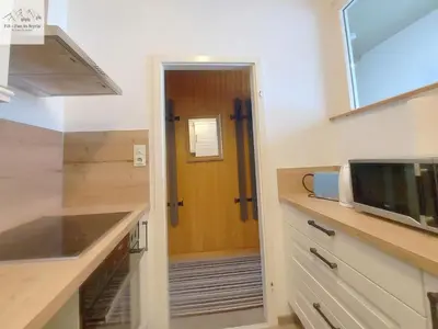 Küche/Küchenzeile in der Unterkunft Apartment Panoramablick