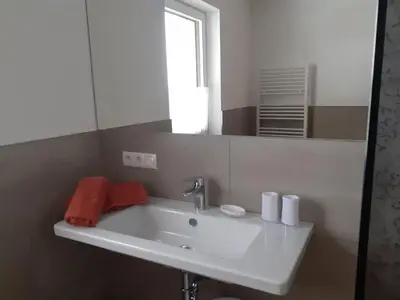 Ein Badezimmer in der Unterkunft Ferienhaus Weitblick
