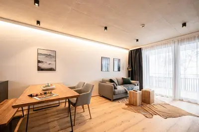 Ein Sitzbereich in der Unterkunft GRIMMINGlofts