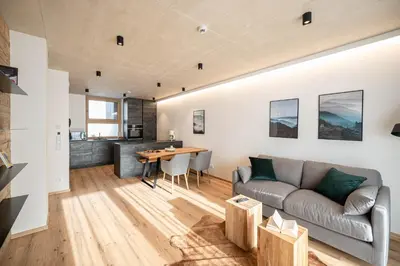 Ein Sitzbereich in der Unterkunft GRIMMINGlofts
