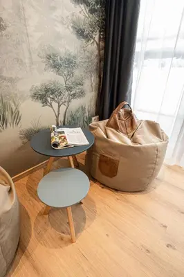 Ein Sitzbereich in der Unterkunft GRIMMINGlofts